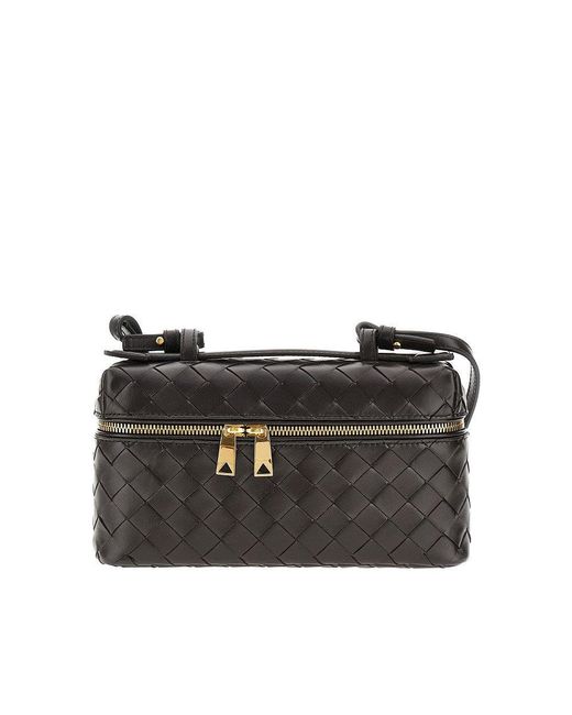 Bottega Veneta Black Leather 'Bang Bang' Vanity Case Bag