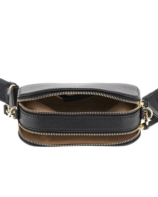 Tory Burch Black Leather Mini Miller Crossbody Bag