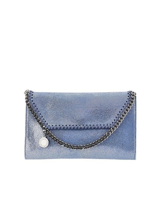 Stella McCartney Blue Mini Falabella Crossbody Bag
