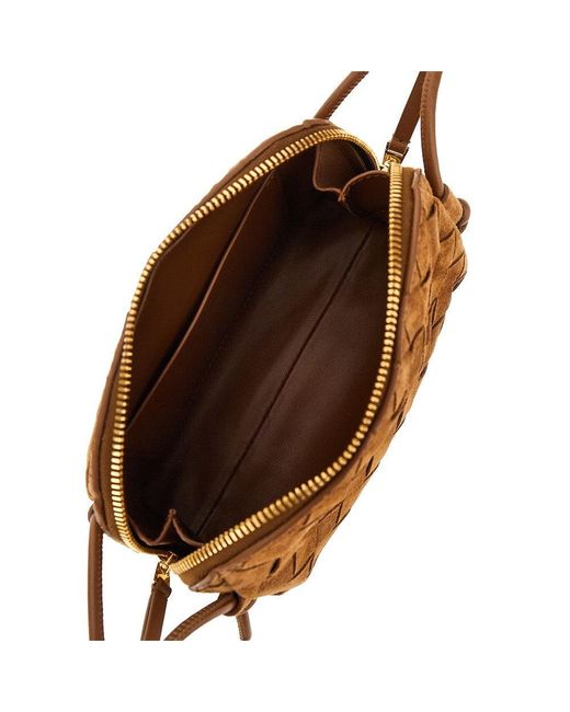 Bottega Veneta Brown Intrecciato Suede Leather 'Concert' Bag