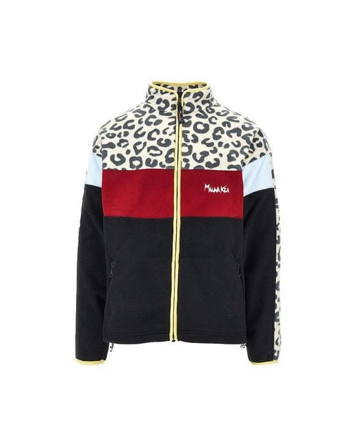 Mauna Kea Red Color-Block Full-Zip Fleece Jacket for men