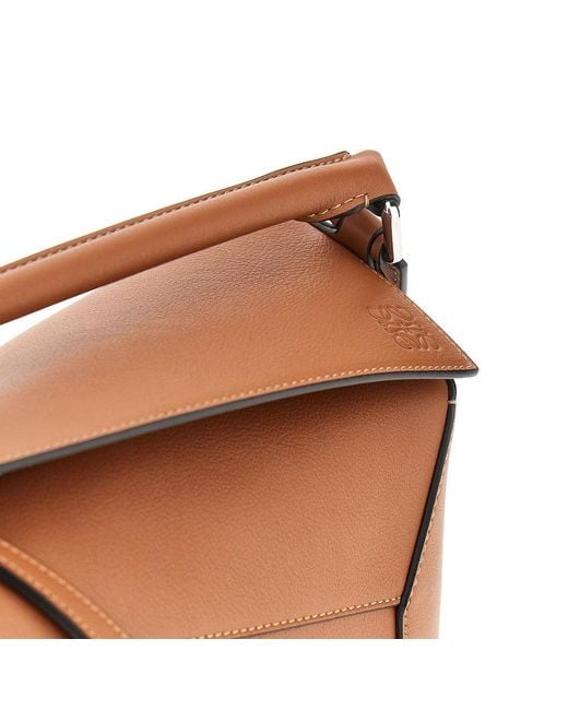 Loewe Brown Leather Small 'Puzzle Edge' Bag