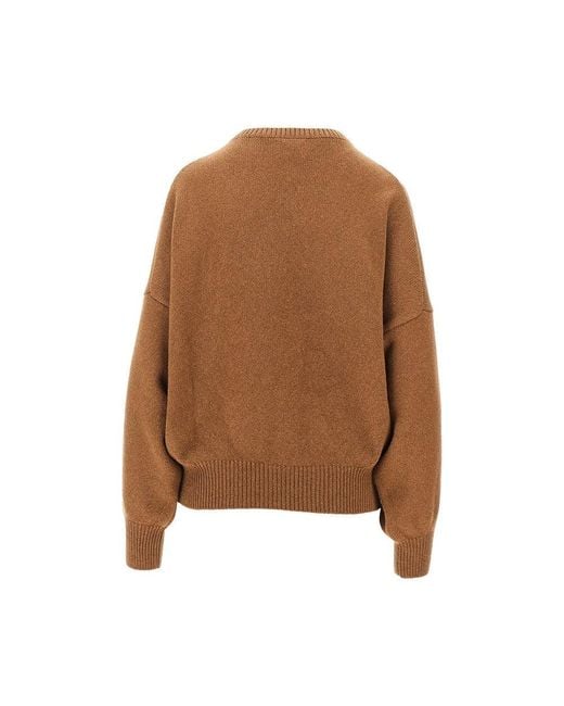 Khaite Brown 'Wolfe' Cashmere Sweater