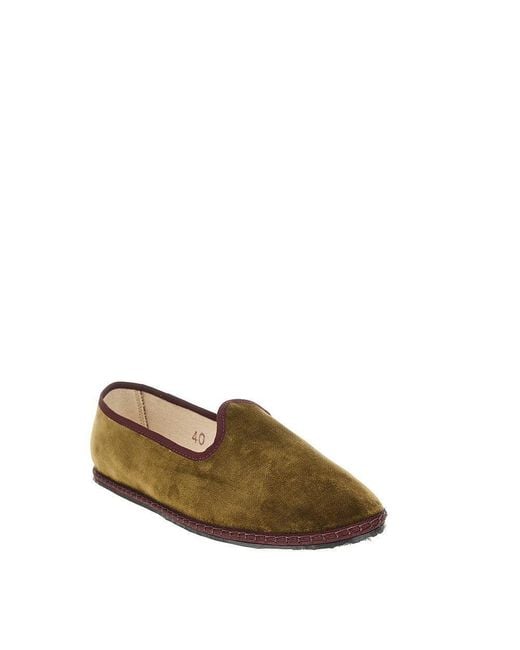 Vibi Venezia Green Velvet Slippers for men
