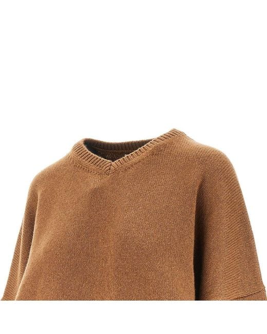 Khaite Brown 'Wolfe' Cashmere Sweater