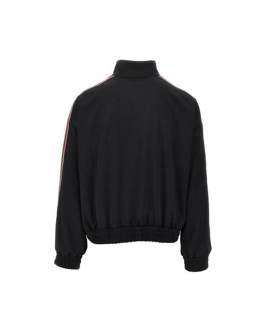 Cole Buxton Black Contrasting Band Track Jacket for men