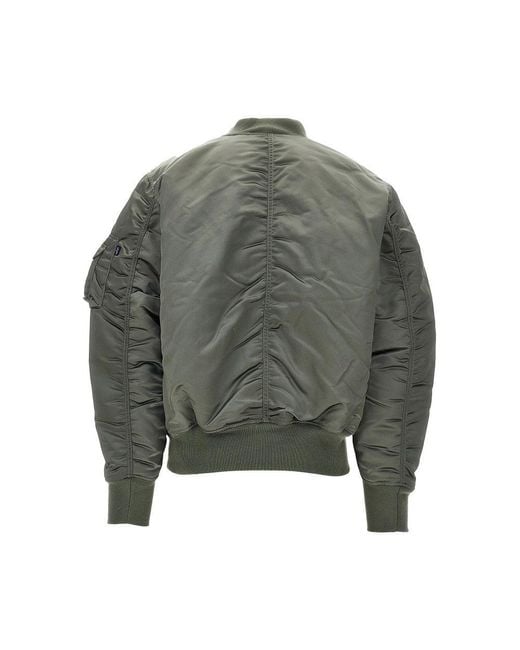 Alpha Industries Green Reversible Ma-1 Base Flight Jacket for men