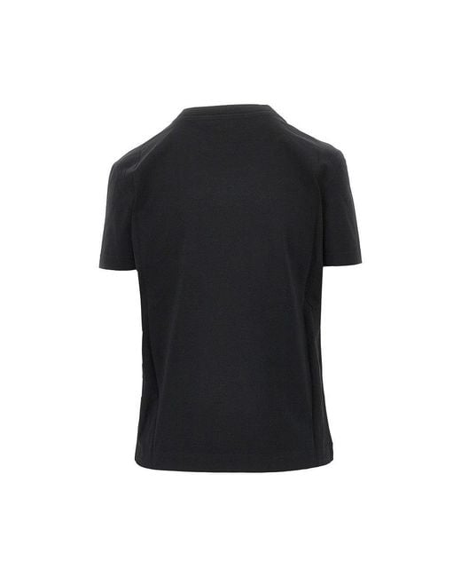 Dolce & Gabbana Black Logo Embroidery T-Shirt