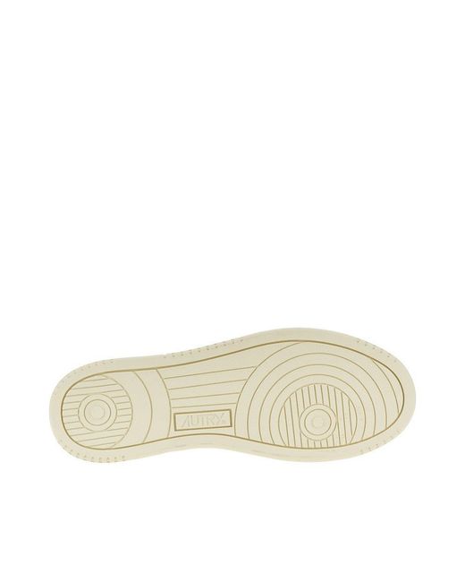 Autry White Medalist Low Leather Sneakers for men