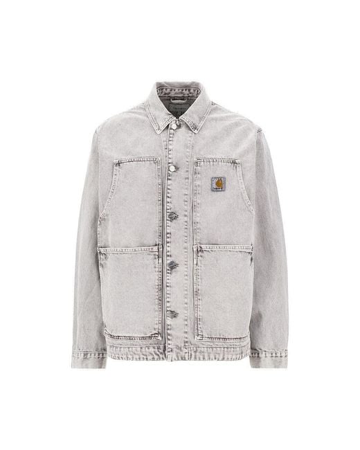 Carhartt Gray Og Double Front Denim Jacket for men