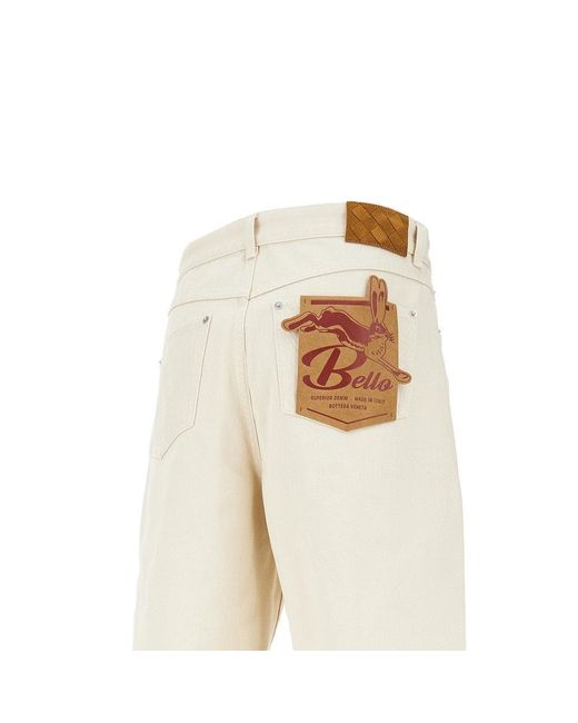 Bottega Veneta Natural Stone Washed Jeans With Cuffs for men