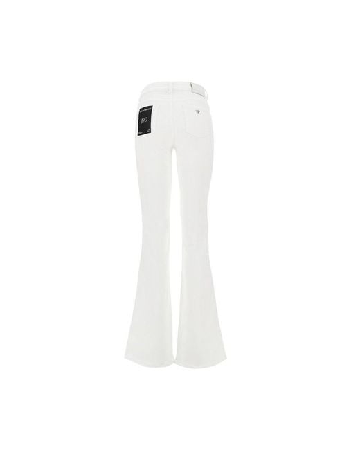 Emporio Armani White 'J9D' Slim Fit Jeans