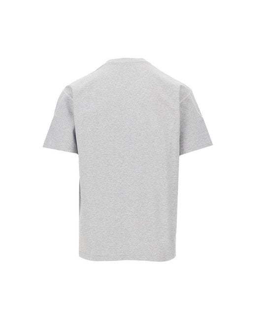 Givenchy Gray 'Couture Seam' Cotton T-Shirt for men