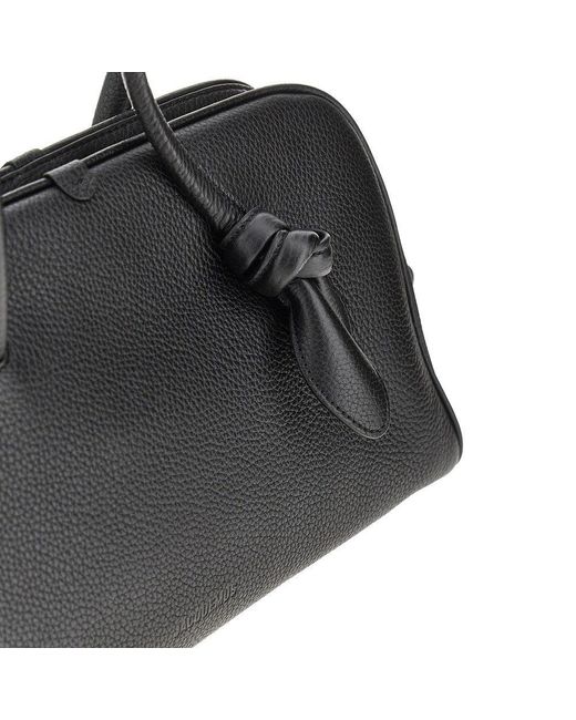 Jacquemus Black Grained Leather 'Turismo' Bag