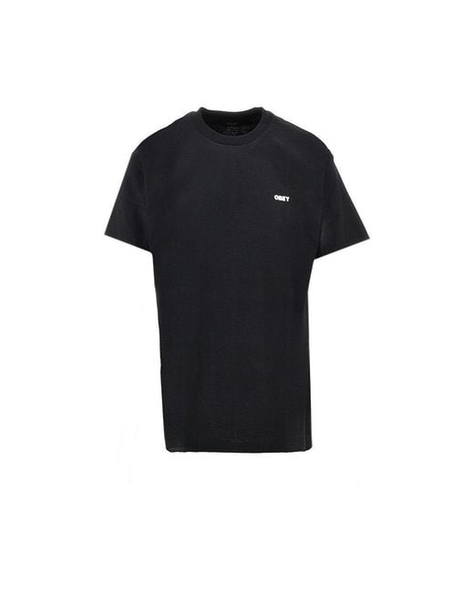T-Shirt Bold Eye' Uomo di Obey in Black da Uomo
