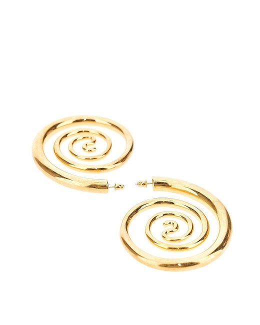 Panconesi Metallic 'Spiral Serpent' Earrings