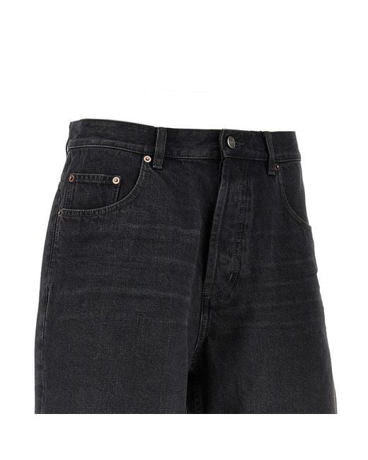 Saint Laurent Black Denim Oversized Shorts