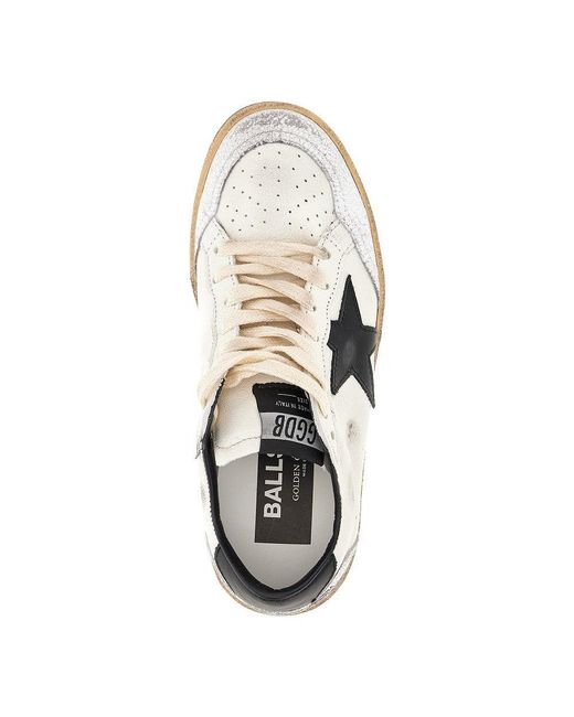 Golden Goose Deluxe Brand Natural 'Ballstar' Nappa Leather Sneakers