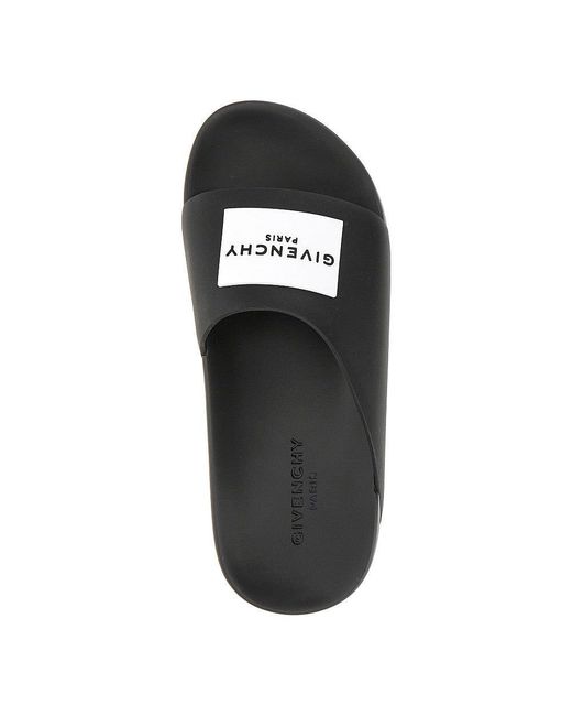 Givenchy Black 'Label' Rubber Mules