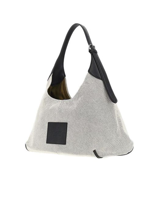 Marc Jacobs Gray 'The Sack Bag' Canvas Shoulder Bag
