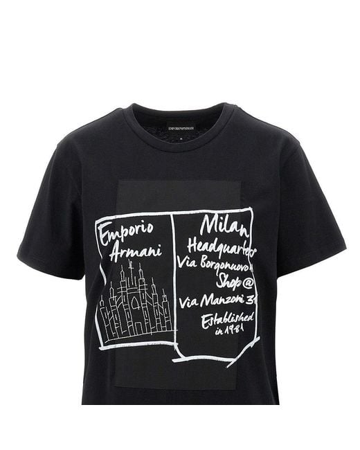 Emporio Armani Black Asv Organic Cotton T-Shirt