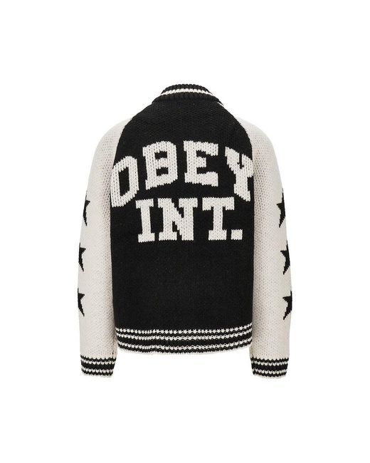 Obey Black Int. Cowichan' Full-Zip Sweater for men