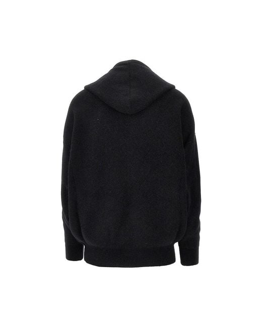 Rick Owens Black 'Gimp' Alpaca-Blend Oversized Cardigan for men
