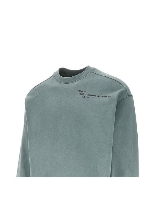 Carhartt Green 'Punched' Crewneck Sweatshirt for men