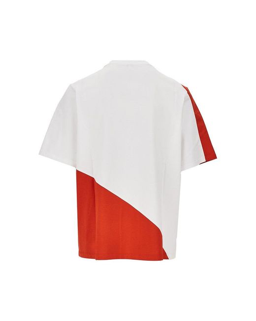 Loewe Red Cotton T-Shirt With Logo Patch for men