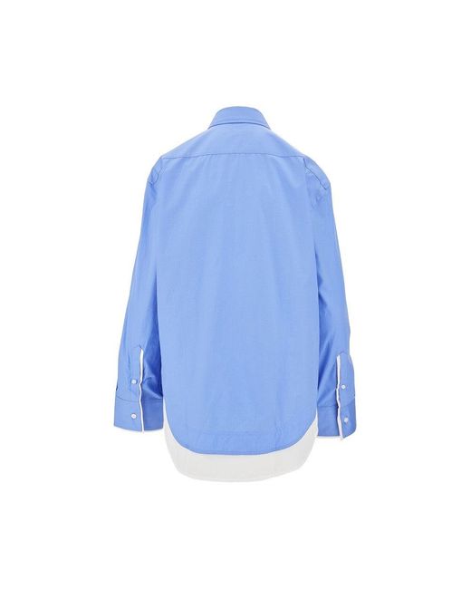Camicia Double-Layer di Victoria Beckham in Blue