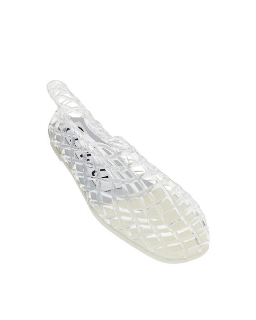 Senso White Rubber Netting Shoes