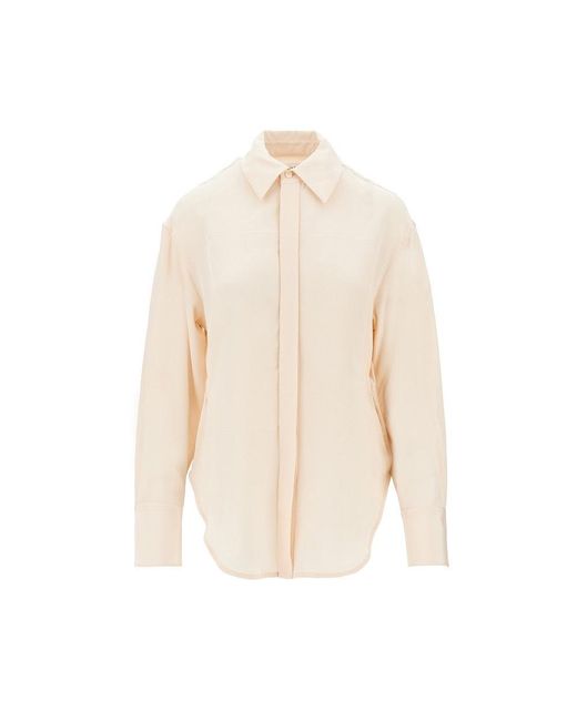 Victoria Beckham Natural Crepe De Chine Shirt