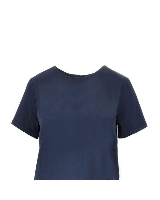 Weekend by Maxmara Blue Satin T-Shirt