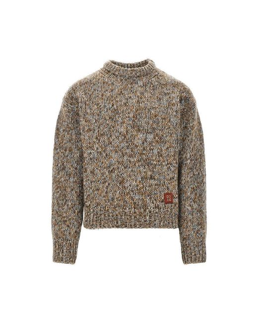 DSquared² Gray Virgin Wool-Blend Yarn Sweater for men
