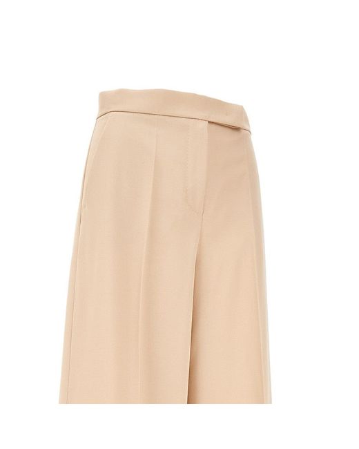 Pantalone A Gamba Ampia di Max Mara in Natural