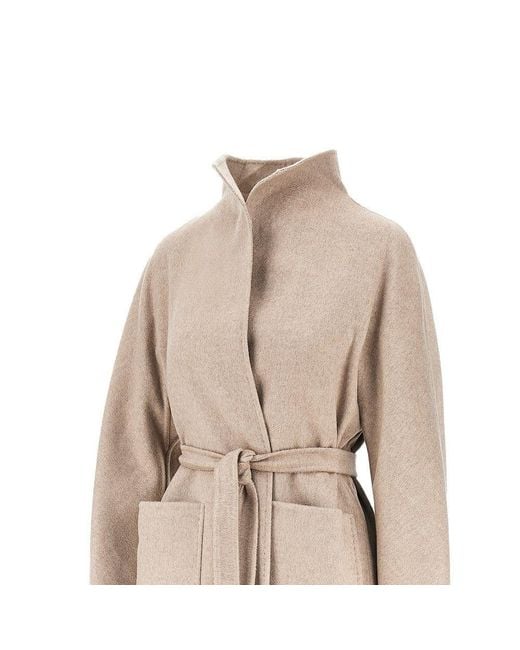 Max Mara Natural Cashmere Drap Midi Coat