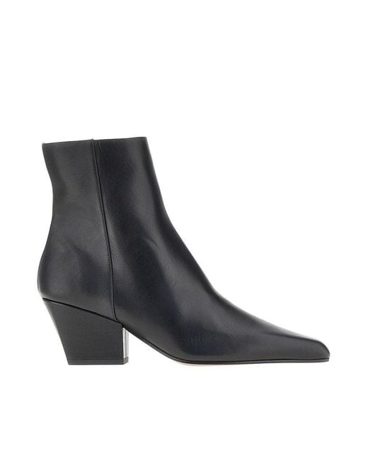 Paris Texas Black 'Jane' Leather Ankle Boots