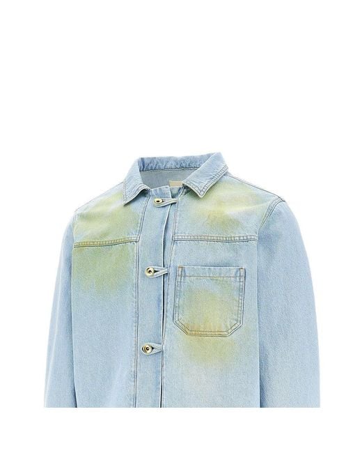 C.9.3 Blue Stained Effect Denim Jacket for men