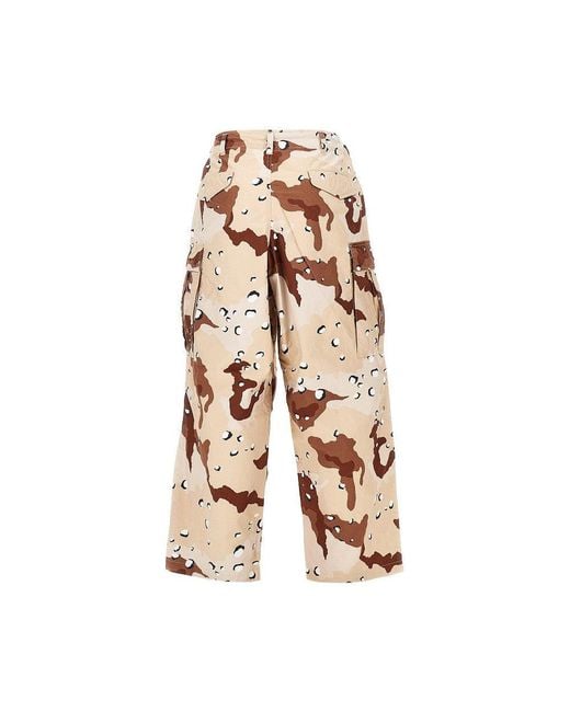 Obey Natural Baggy Fit Camouflage Cotton Cargo Pants for men
