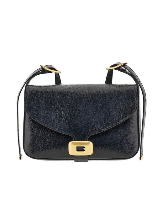 Balenciaga Blue Arena Leather Medium 'Clicca' Shoulder Bag