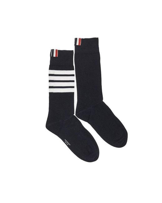 Thom Browne Blue '4 Bar' Cotton Socks