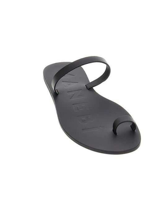 Manebí White Leather Thong Sandals