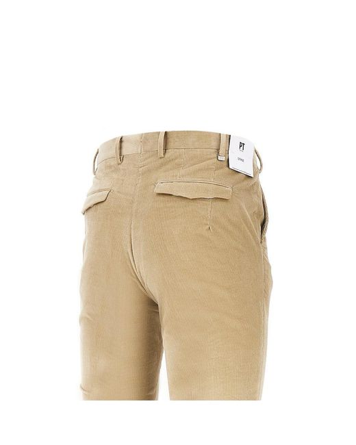 PT Torino Natural 'Master Fit' Corduroy Pants for men