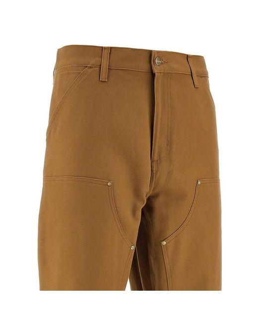 Carhartt Brown Double Knee Canvas Pants for men