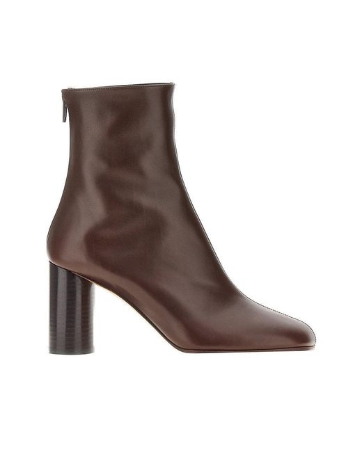 Phoebe Philo Brown 'Tug' Leather Ankle Boots