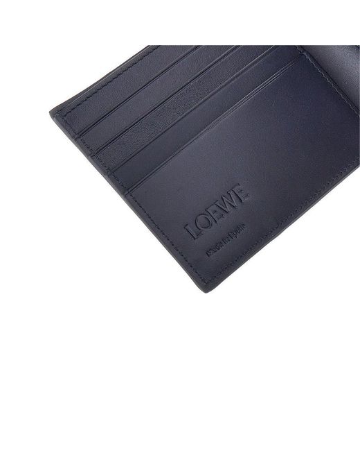 Loewe Gray 'Puzzle' Leather Bi-Fold Wallet for men