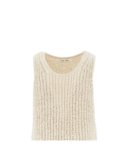 Cmmn Swdn Natural 'Eli' Woven Knitted Cotton Tank Top for men