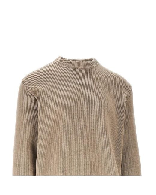 Golden Goose Deluxe Brand Natural Golden Embroidery Cotton Sweater for men