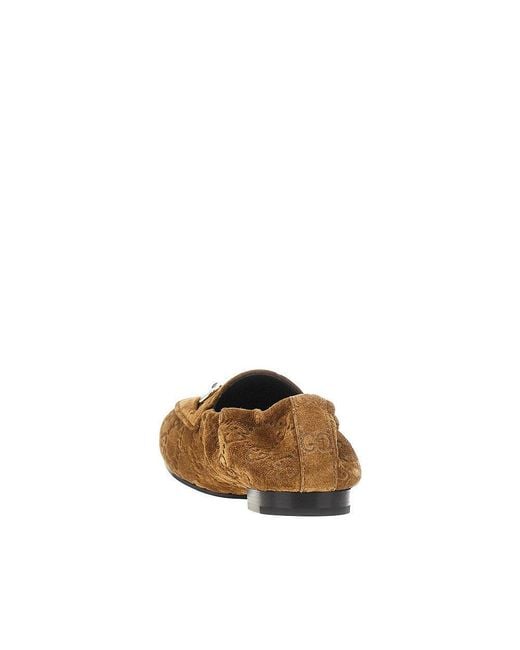 Gucci Brown Suede Leather 'Jordaan' Loafers