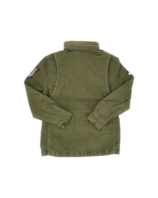 Ralph Lauren Green Cotton Military Jacket Kids for men